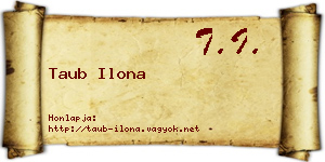 Taub Ilona névjegykártya